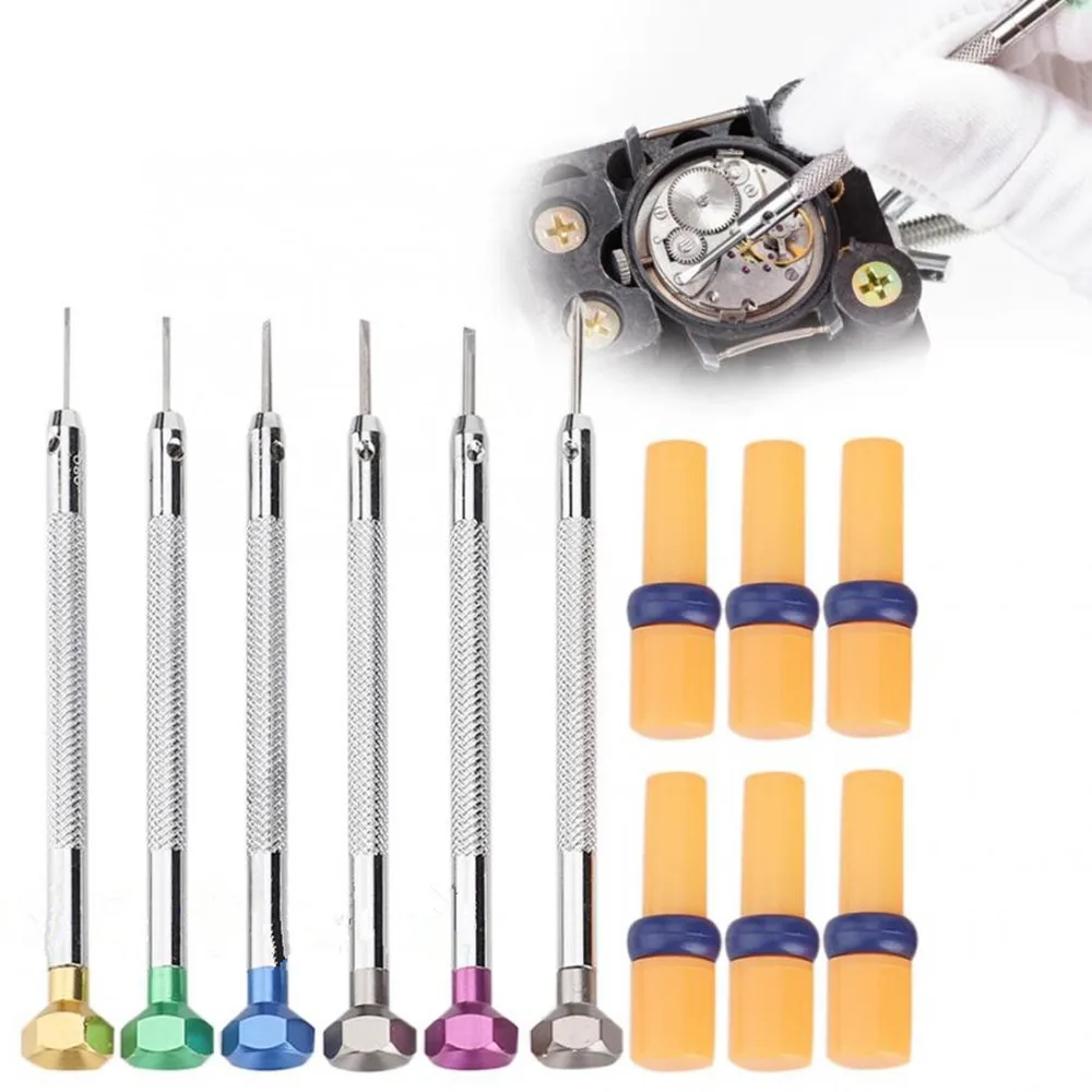 

6pc Set High Quality Precision Steel Screwdriver Watch Jewelry With Blade Watchmakers Tools