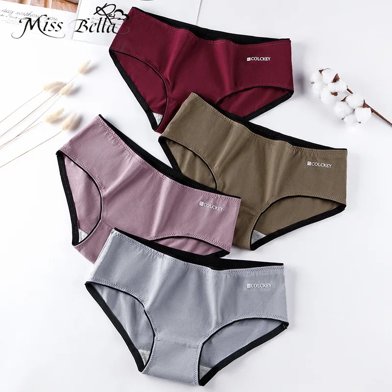 Женские хлопковые трусы спортивные больших размеров со средней талией красное