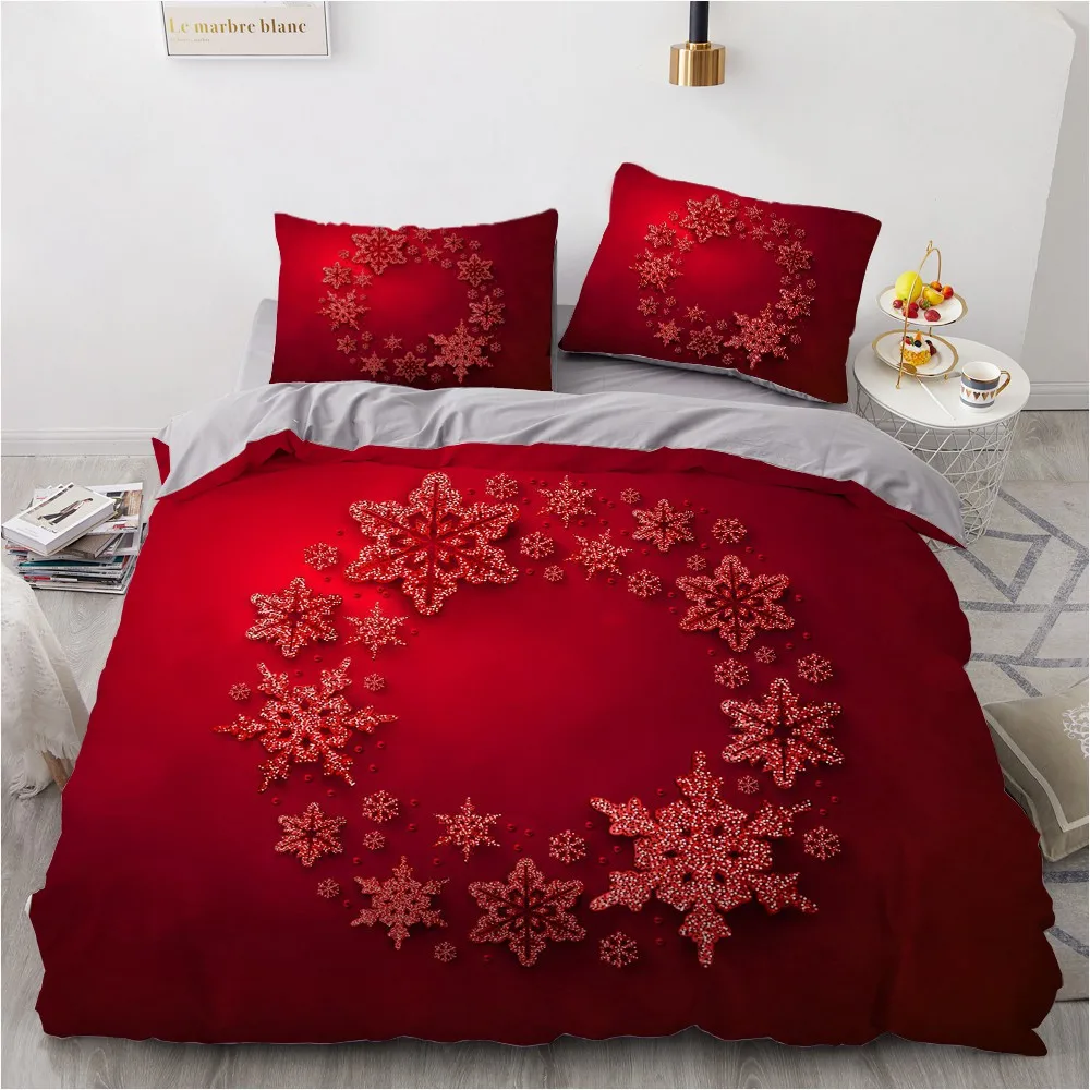 

Classic 3D Duvet cover set Bedding sets Quilt/Comforter cover Pillow case Bed Linen Queen Size Christmas Tree Custom Bedclothes