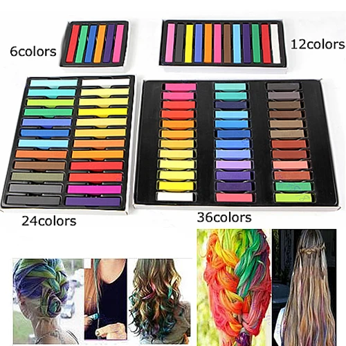 

Fashion Easy Temporary Colors Non-toxic Hair Chalk Dye Soft Hair Pastels Kit Newest Hair Color