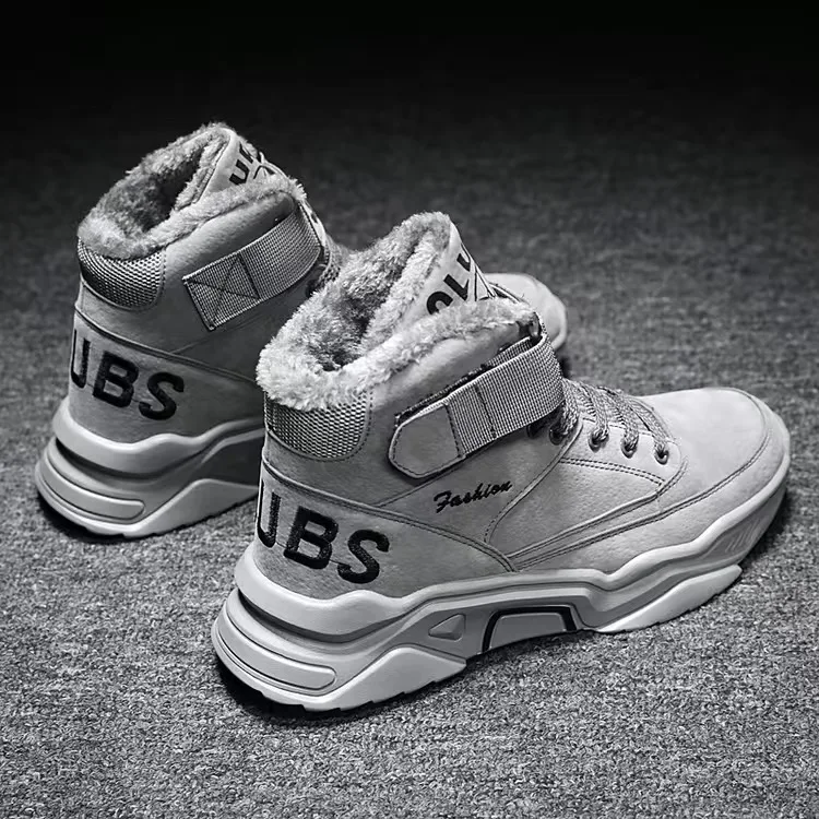 

Мужские зимние ботинки Coslony, высокие кроссовки, мужская теплая обувь, мужская обувь для тренировок, плюшевая повседневная спортивная теннис...