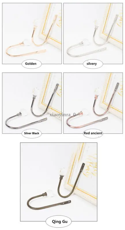 1 шт. большой со стразами и жемчугом U образная Шторы держать с завязкой сзади крюк