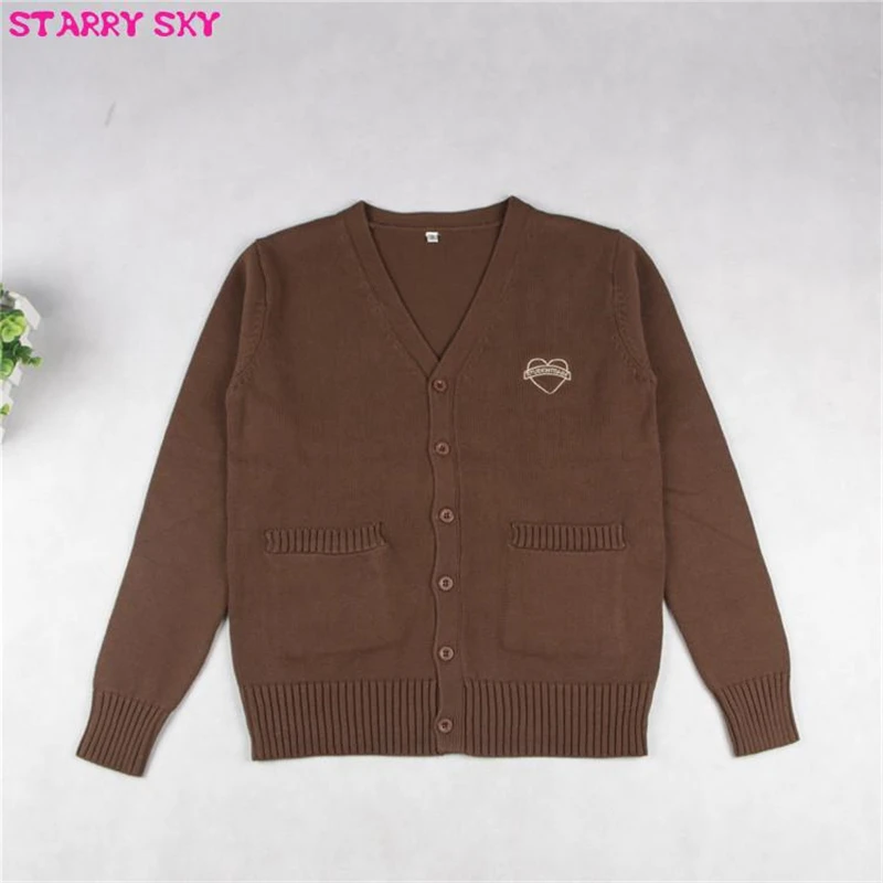 Новый осенне-зимний японский Кардиган с длинным рукавом утепленная Студенческая