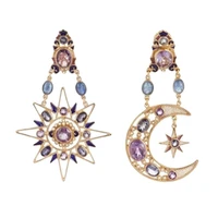 80 hot sales fashion rhinestone boho sun moon drop dangle stud earrings jewelry women gift