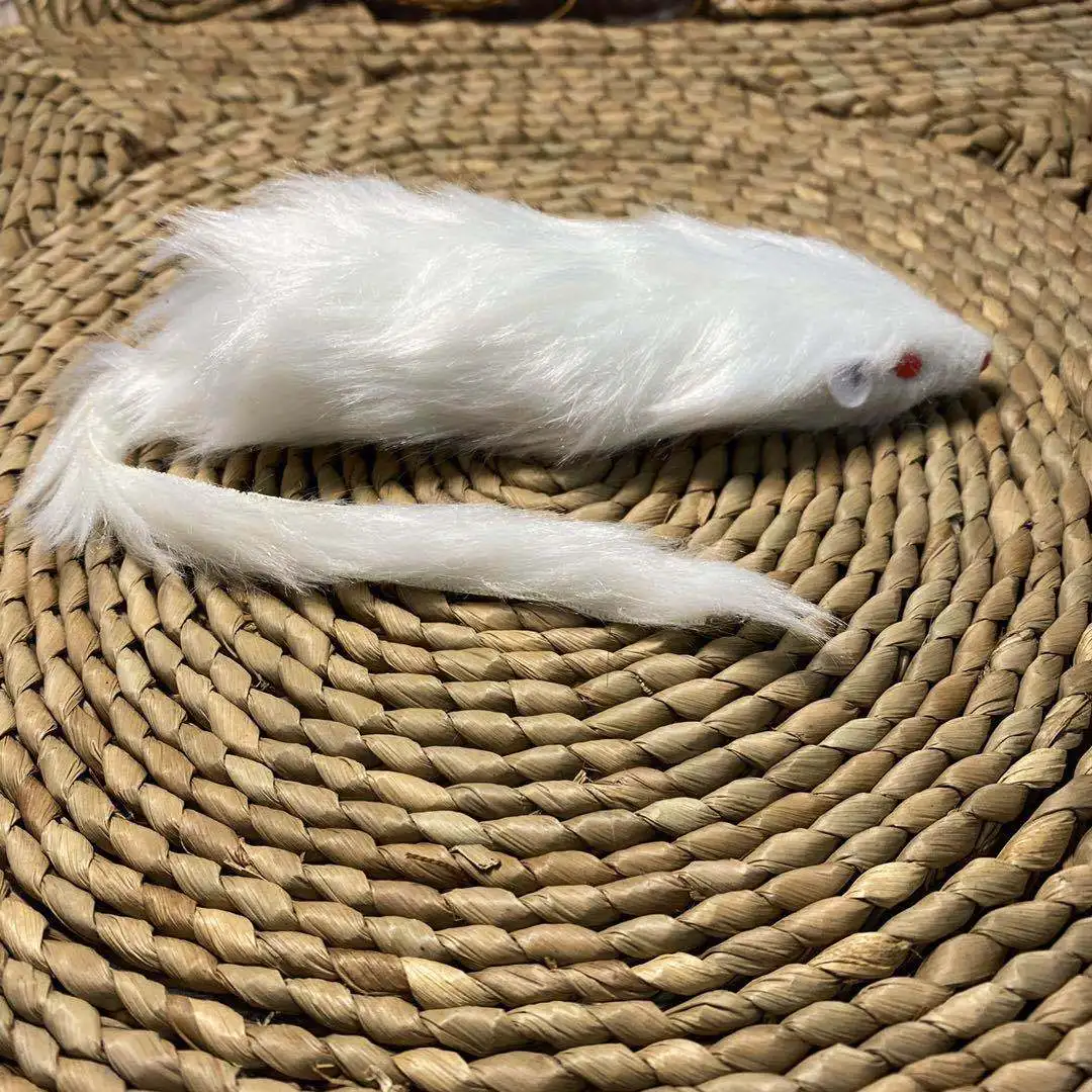 Имитация мыши игрушки для кошек забавная мягкая плюшевая мышь звуковая пищалка