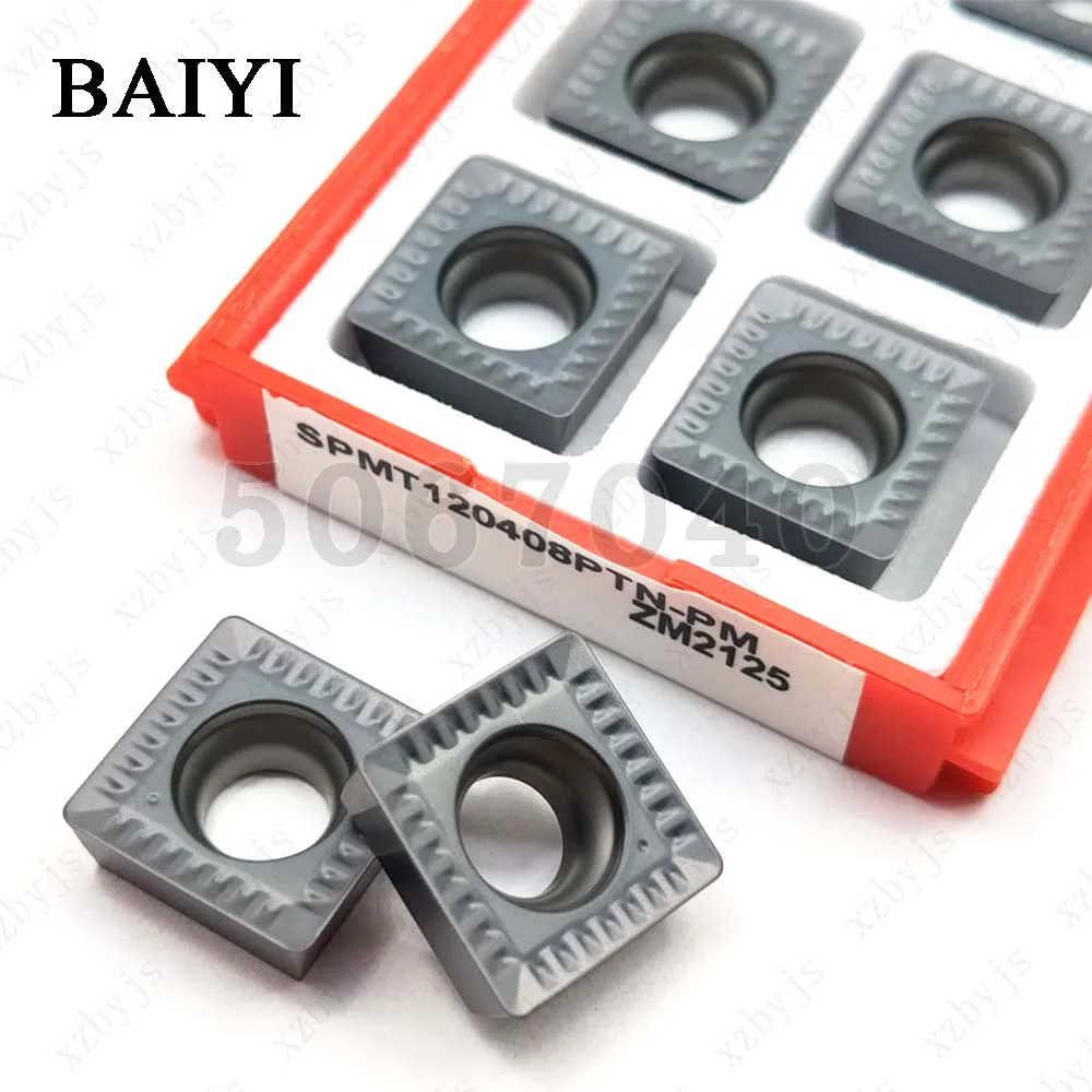 10 шт. Вставки U-сверла SPMT120408PTN-PM ZM2125 из карбида, режущий инструмент для токарного станка, лезвие SPMT 120408 PM для станков с ЧПУ SPMT120408-PM.