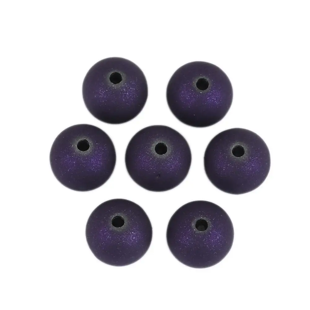 Бусины DoreenBeads из АБС пластика Круглые разноцветные модные серьги сделай сам