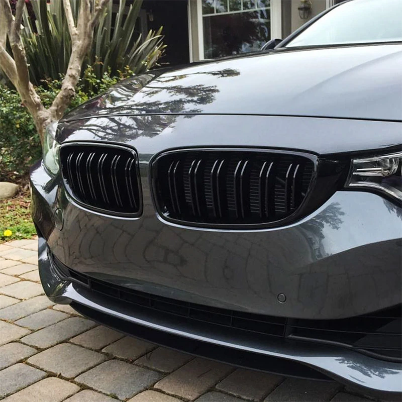 Автомобильная передняя решетка двойная глянцевый черный бампер для BMW 3 серии F30