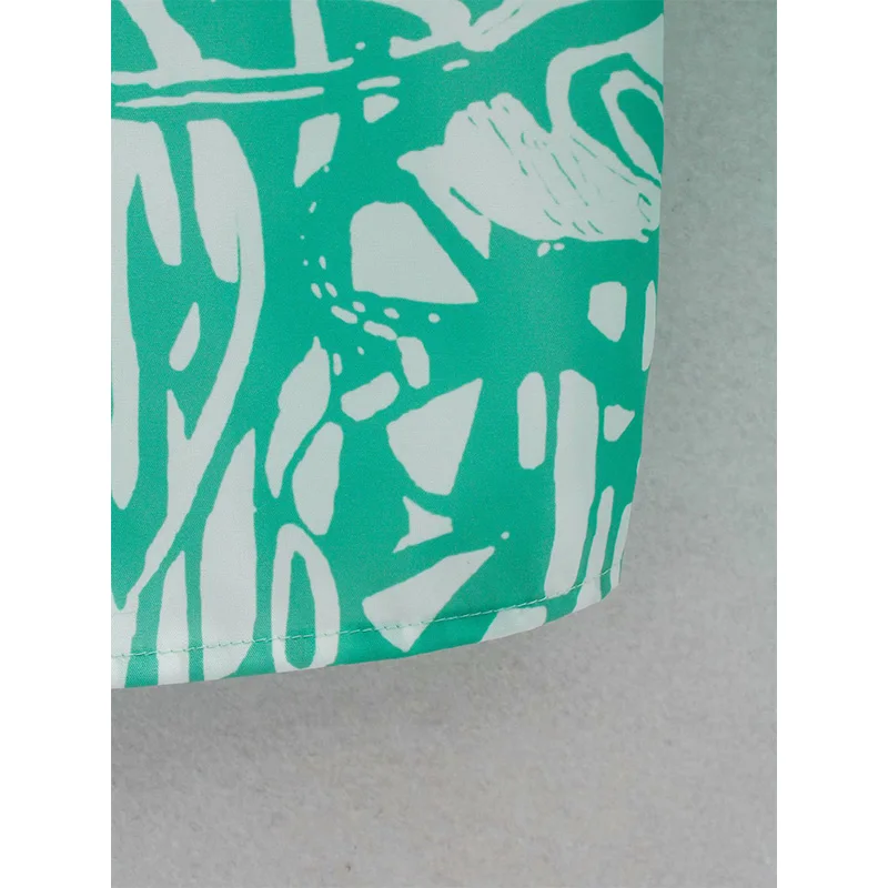 

EAYUCU Spring New Fungus Lace Stand-up Collar Long-sleeved Abstract Hand-painted Flower And Bird Print Puff Sleeve Blouse ET098