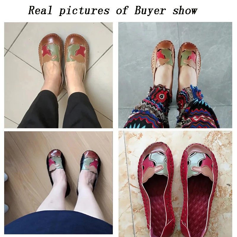 

2021 Ethnic Style Girls Yellow Pu Shoes Round Hollow Slip-On Women Loafers Comfortable Wear Resitant Woman Flats
