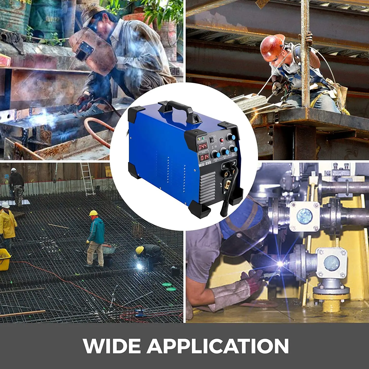 Сварочный аппарат MIG Welder 250 Amp TIG MMA Arc 3 в 1 сварочный Stick IGBT DC Inverter цифровой дисплей