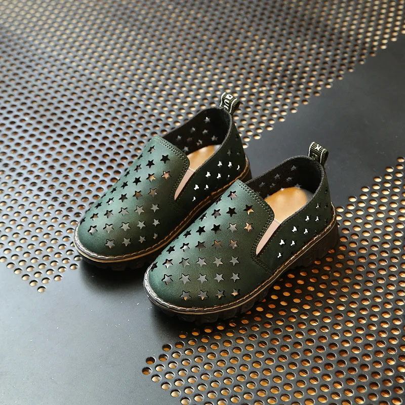 Летние детские кроссовки из натуральной кожи открытые сандалии легкая дышащая