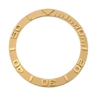 Керамическое кольцо с цирконием, керамическое кольцо для шкалы, золотые часы, аксессуары, водонепроницаемая крышка, 38*31,8*1,2 мм, унисекс, Безель