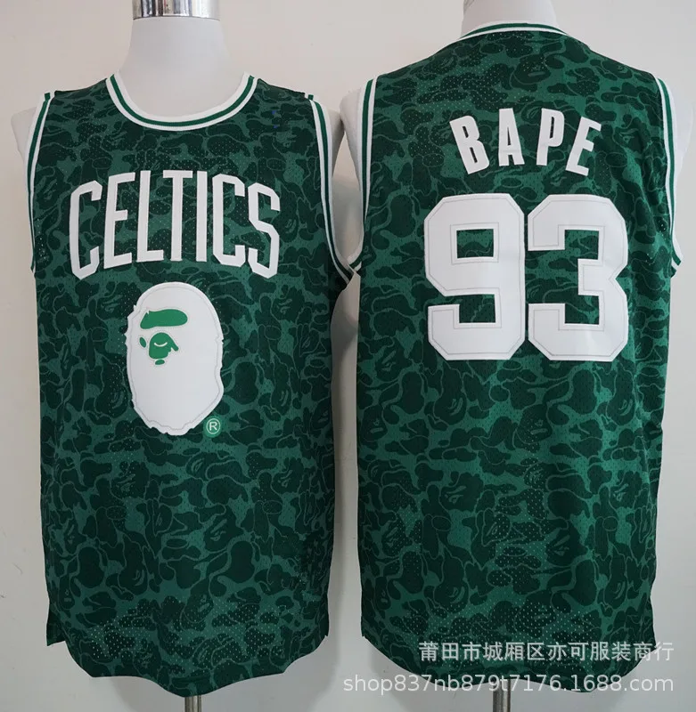 NBA Jersey Joint 93 Rap Godfather L Celtics Lakers вышитая ретро новая ткань Баскетбольная одежда