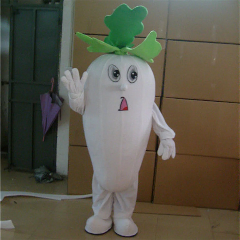 Carrots Parade Party White Radish Mascot Costume Cosplay Game Dress Carnival Interesting Funny Cartoon Character Clothing | Тематическая