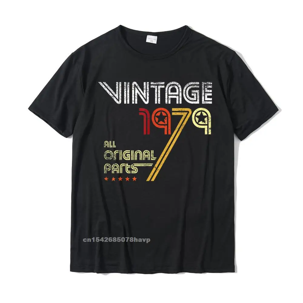 1979 Vintage 41st Birthday Retro Graphic Gift T-Shirt Men's Cheap Family Tops Shirts Cotton T Shirt Geek