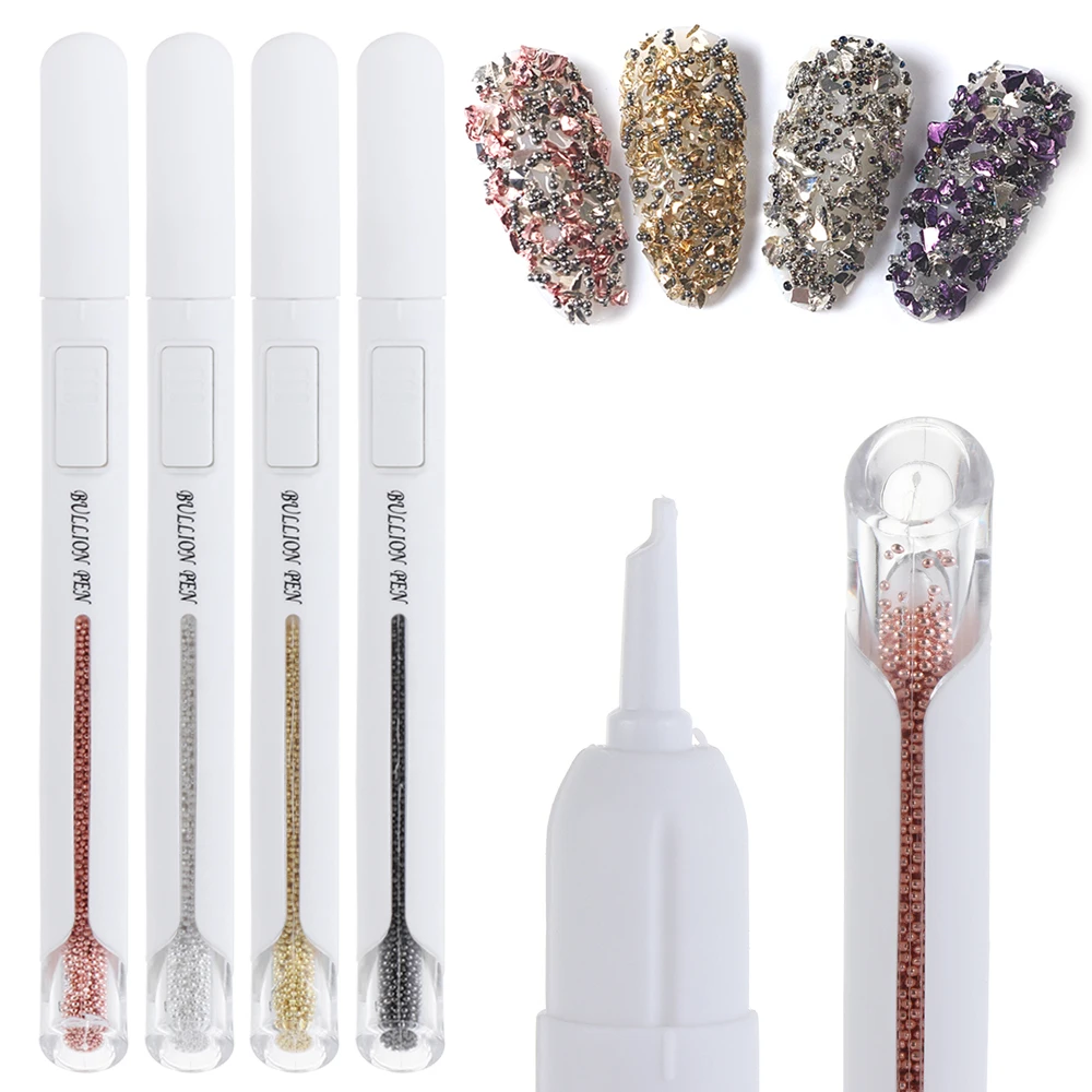 Металлические бусины ручка для закрепления ногтей инструмент дизайна рисования