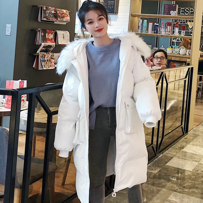 Down jacket cotton jacket  new coat female winter down jacket Korean version of the long section of cotton jacket thick bread