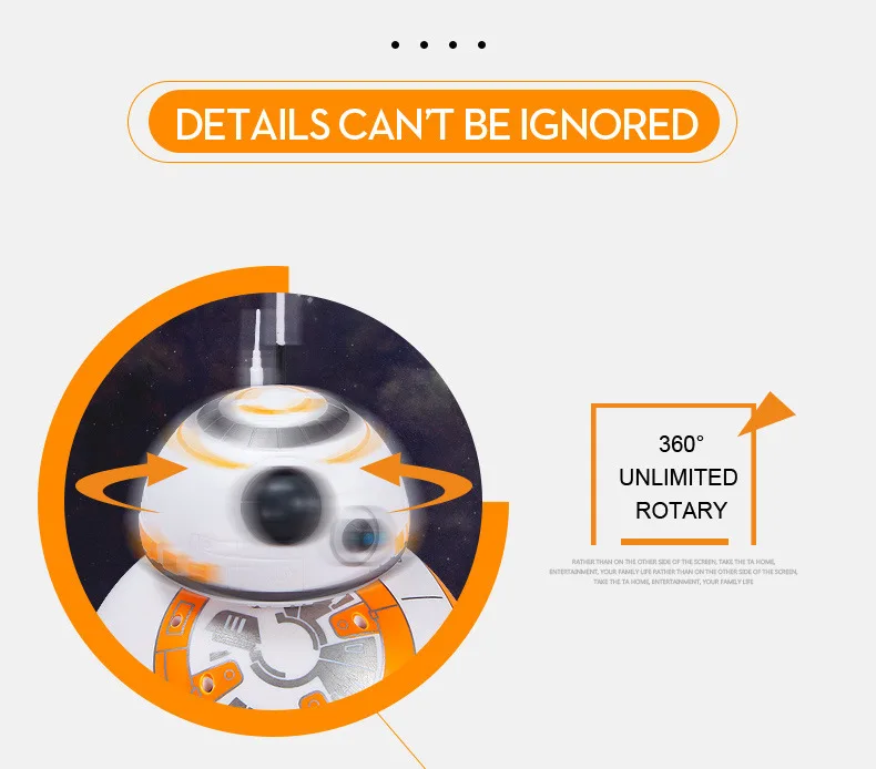 Интеллектуальный Звездный робот BB8 с музыкальным звуком Подарочные игрушки мяч 2