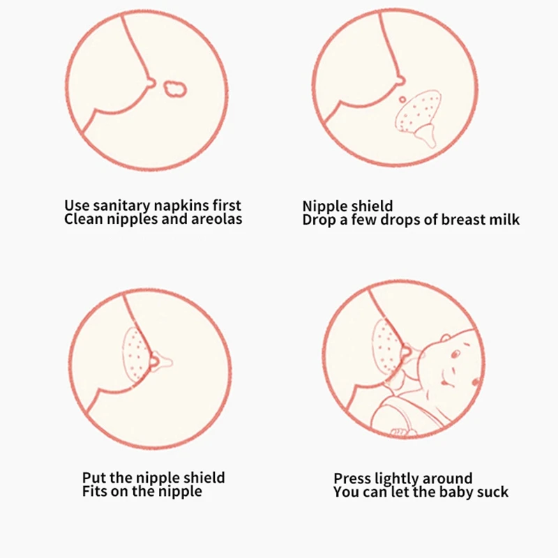 

Silicone Nipple Protectors Feeding Mothers Nipple Shields Protection Cover Breastfeeding Breast Pad