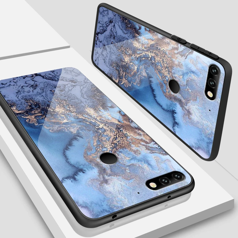 W107 Чехол для телефона для Huawei Honor 6X 7A 7C 9Lite 7X 8A 8X ТПУ закаленное Стекло крышка Y6 Y9 Y7 премьер-профессионал Magic2 модная сумочка - Цвет: W107