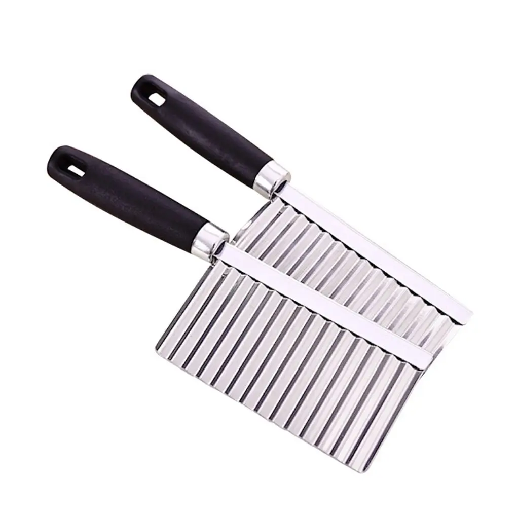 

Potato Knife Wavy Edged Cutter Stainless Steel Kitchen Gadget Vegetable Sharp Fruit Cutting Peeler Cooking Tools Creative