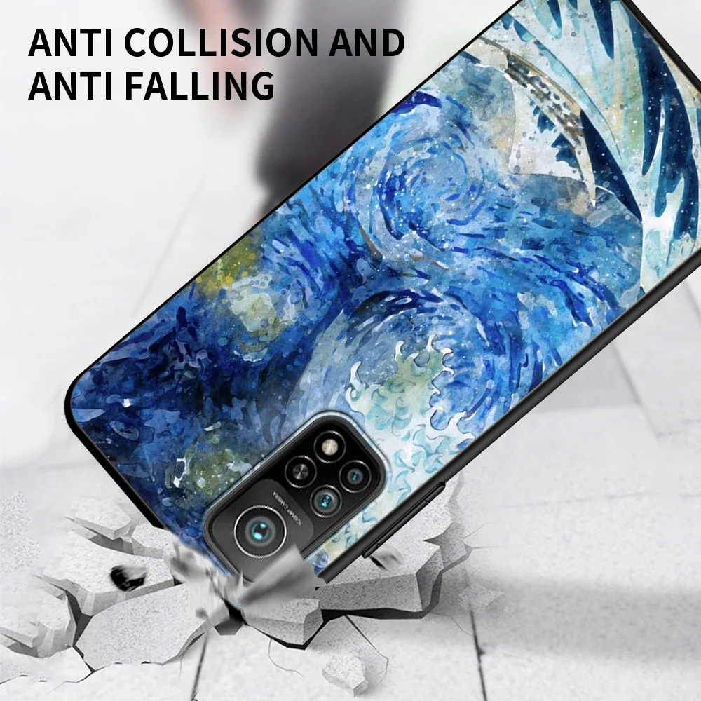 japanese style art japan fundas shockproof case for xiaomi poco x3 nfc m3 pro cover for redmi 9t 11 note 10 10t lite 5g shell free global shipping