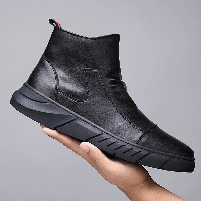 

Couple Boots Men's Boots 8-Eye Leather Unisex Ankle Punk Motorcycle Martins Boots Men Winter Snow Shoes Zapatos Mujer Boots
