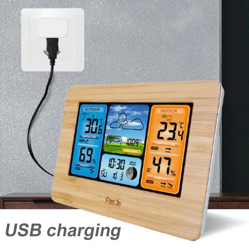 

Wake Up Projector Outdoor Clock Wireless Weather Station Digital Alarm Clock Creative Multifunction Indoor Humidity Office