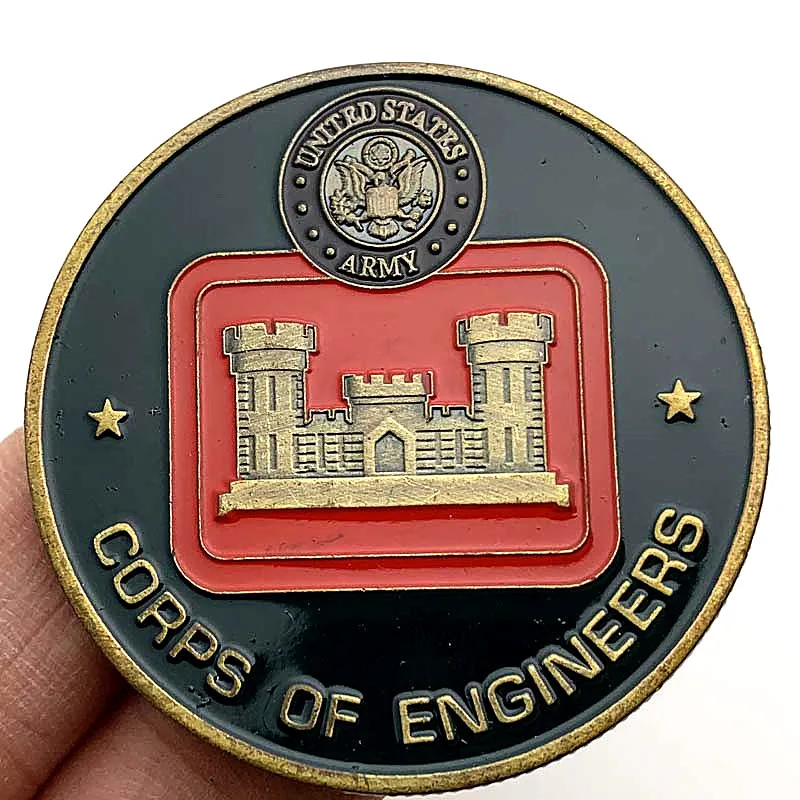 

U.S. Army Corps of Engineers gilded relief commemorative coin gift lucky challenge coin