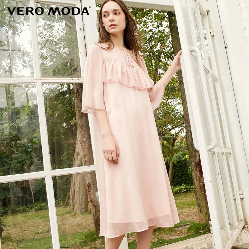 Женское шифоновое Ночное платье с оборками Vero Moda|Женские платья| |