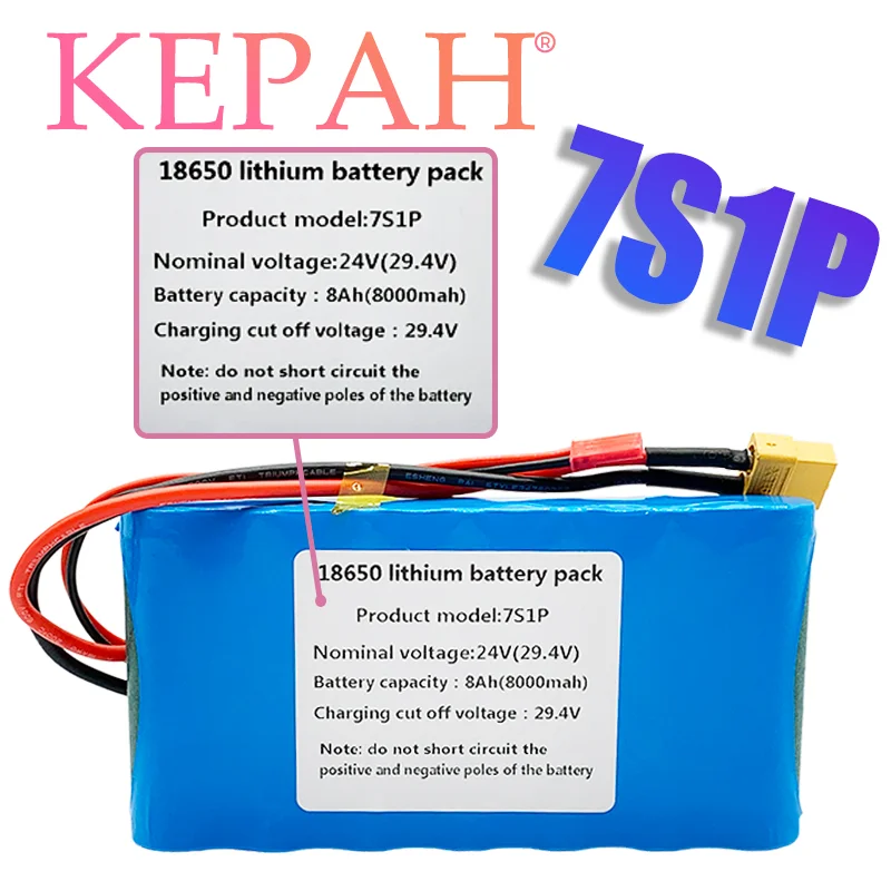 

7S1P 29.4V 8.0Ah 29.4V 8000mAh Lithium-ion Battery Pack for Small Electric Unicycles Scooters Toys Bicycle Built-in BMS