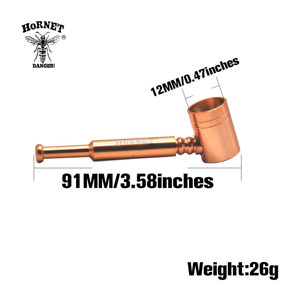 HORNET съемная металлическая трубка для курения с металлической чашей 91 мм