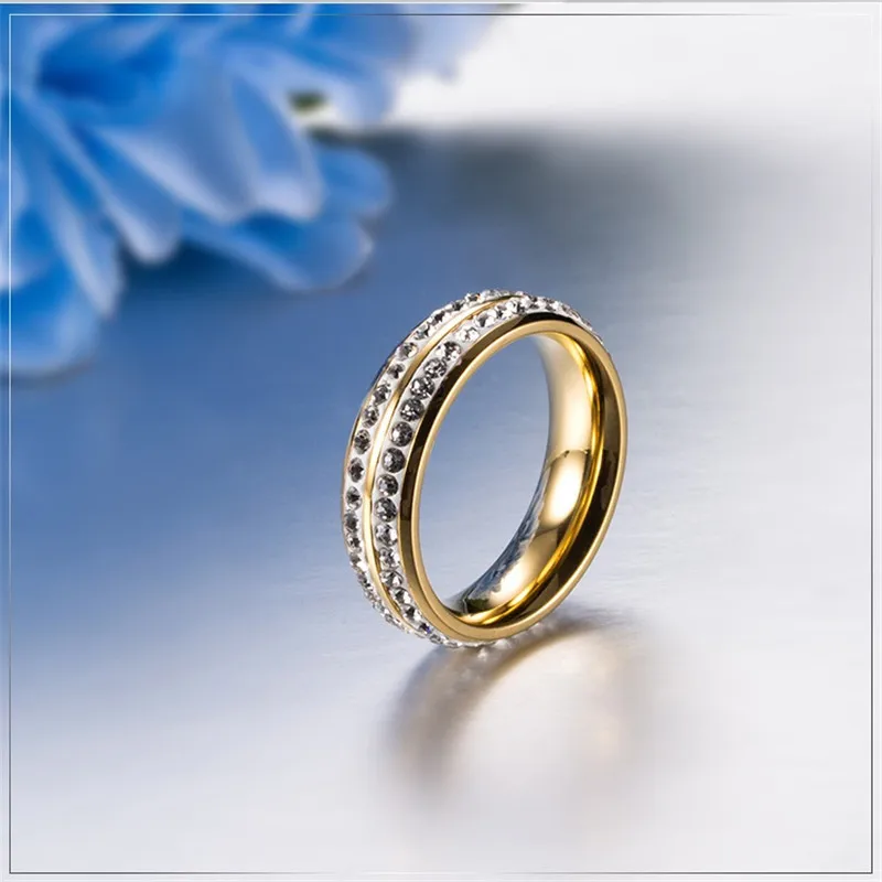 2020 Радужное Двухрядное полностью Хрустальное ЛГБТ Кольцо Красочная настоящая