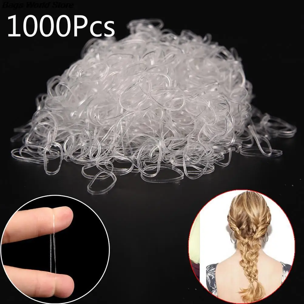 1000pcs-transparent-hair-elastic-rope-rubber-band-for-women-girls-bind-tie-ponytail-holder-accessories-hair-styling-tools-16cm