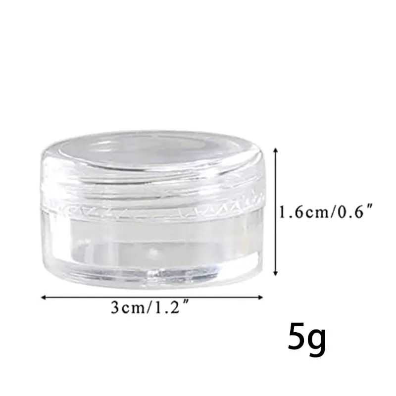 

2021 Новый 100 шт./компл. 5g флакон с круглым дном и баночка для крема, прозрачный глаз кремовый многоразовый диспенсер