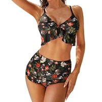 forest bikini swimsuit v shape women swimwear cheap modern bath two piece bathing suit