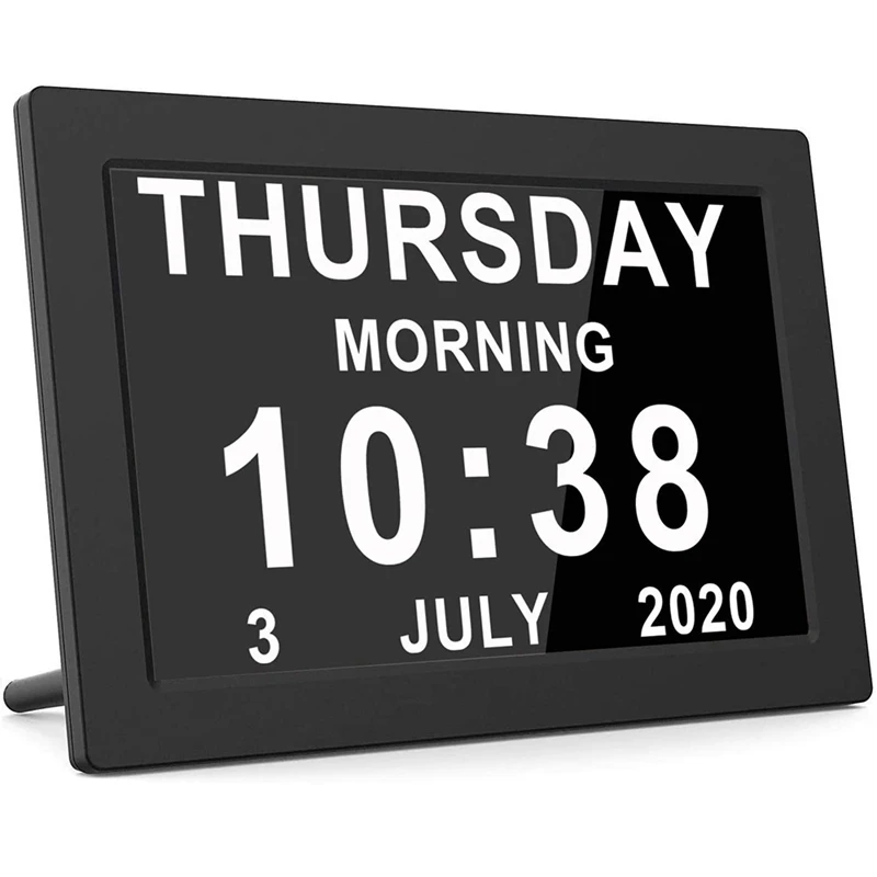 S,calendar Clock,digital Clock With Large Digits Display,alarm Clock With Hd Digital Photo Frame,uk Plug