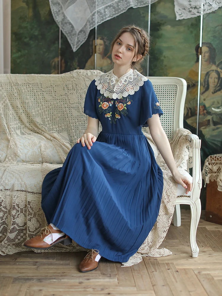 

LYNETTE'S китайский стиль весна-осень Оригинальный дизайн женский винтажный Универсальный вырез вязаный крючком хлопковый съемный воротник