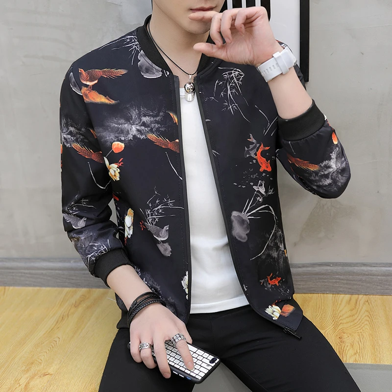 Куртка мужская 2019 весна и осень мужские куртки Новая мода тонкая демисезонная