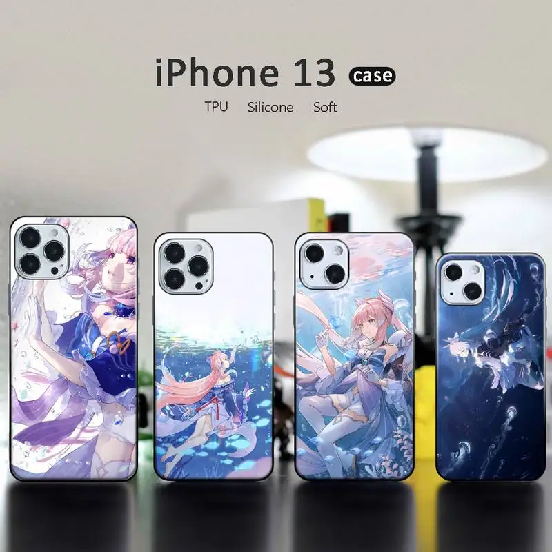 

Sangonomiya Kokomi Phone Case for iphone 13 12 11 pro mini XS max 6 6s 7 8 plus X XR soft TPU coque shell funda Genshin Impact