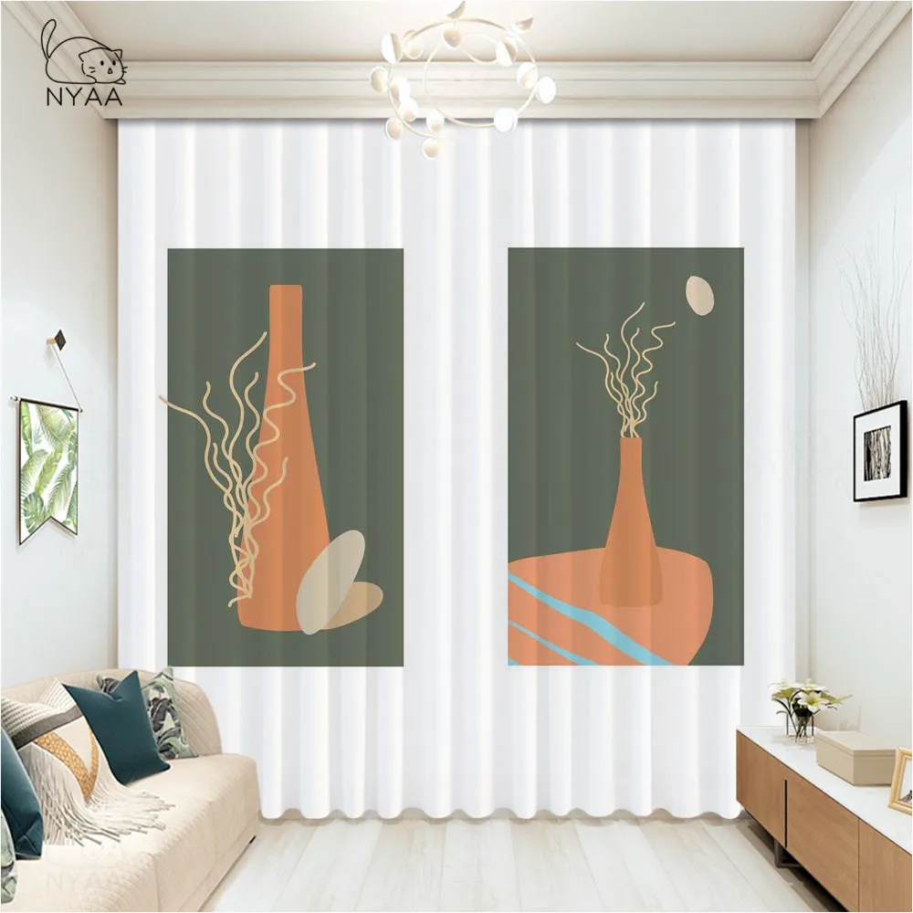 

Simple Modern Fashion Geometry Pattern Curtains For Living Room Bedroom For Home Cafe Custom Mediterranean Style