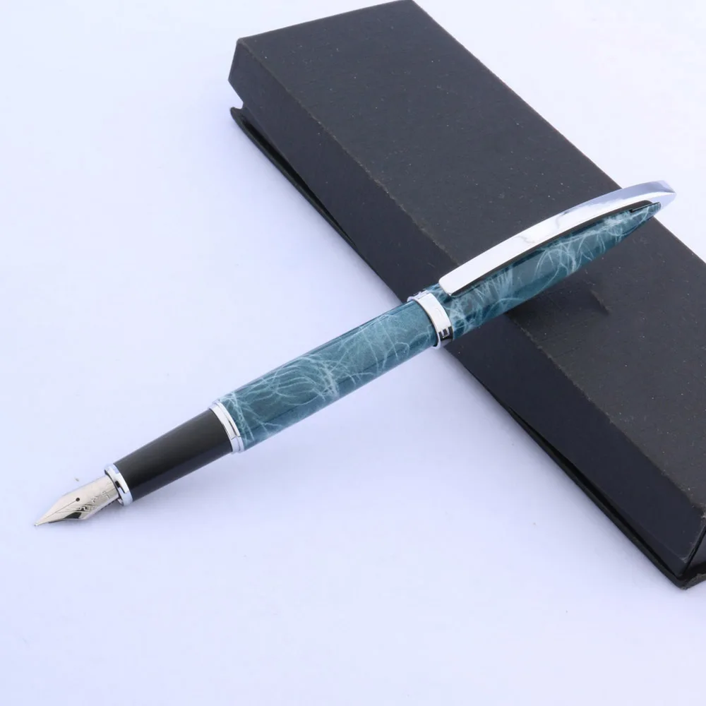 Jinhao 156 перьевая ручка с отделкой из синего мрамора цвета шампанского|fountain pen|pen