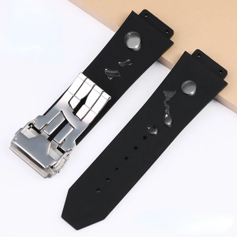 Rubber Silicone watch band for Classic Fusion | Big Bang Rubber Watch Male's watch strap 25X19mm Lug Bracelet