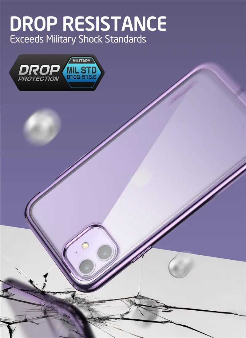 Чехол для iPhone 11 6,1() SUPCASE UB электро-металлический гальванический+ Гибридный чехол из ТПУ с встроенным защитным экраном