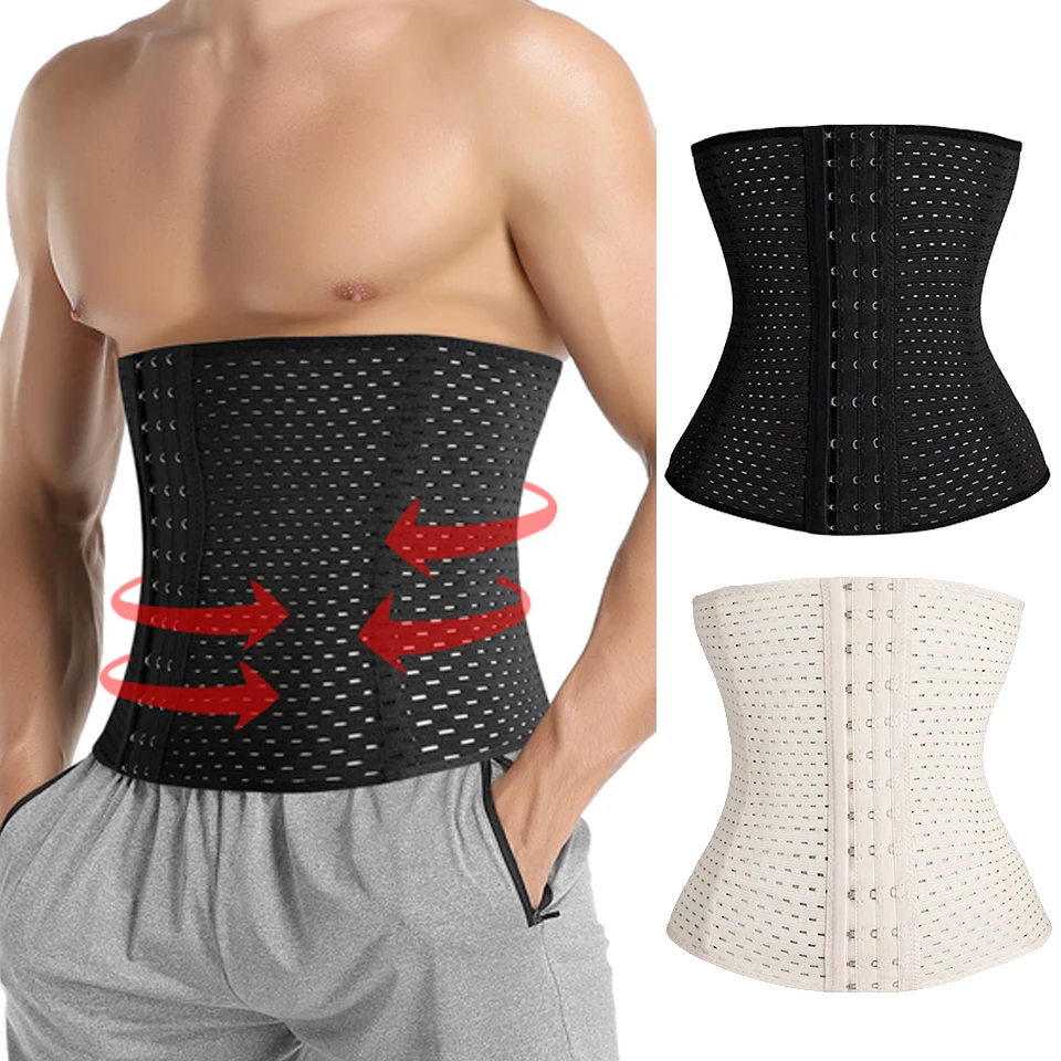 

Slimming Men Body Shaper Waist Trainer Trimmer Belt Abdomen Belly Shapers Tummy Control Fitness Compression Shapewear Cinchers