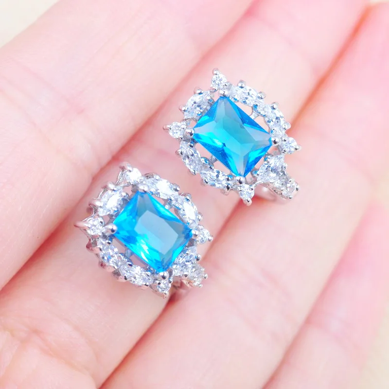 Хит продаж модный зеленый камень кубического циркония для Для женщин с