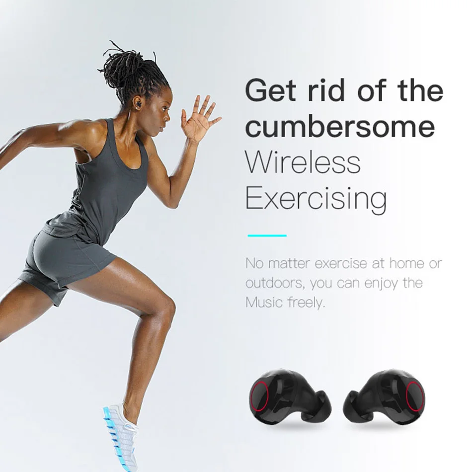 Новые беспроводные наушники TWS Bluetooth 5 0 Hi-Fi мини с крючком спортивные для бега |