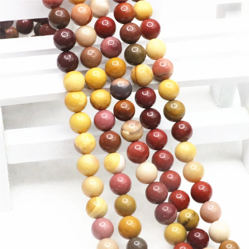 Натуральный камень moukaite, гладкий, Круглый, 4-12 мм, смешанный драгоценный камень, сделай сам, свободные бусины, ювелирные изделия для изготовления ювелирных изделий, подарок Q9
