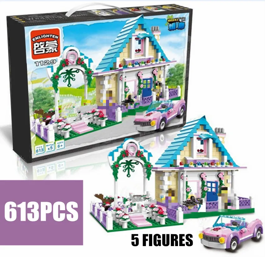 Новинка 1129 Свадебный замок жениха Замок принцессы дом город фигурки блоки